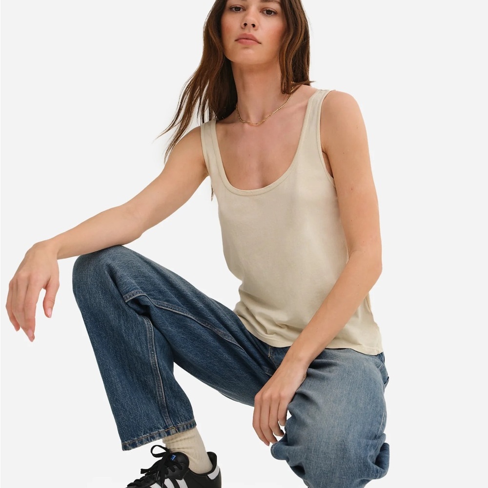 MATE THE LABEL ORGANIC COTTON LAYERING TANK IN BONE L